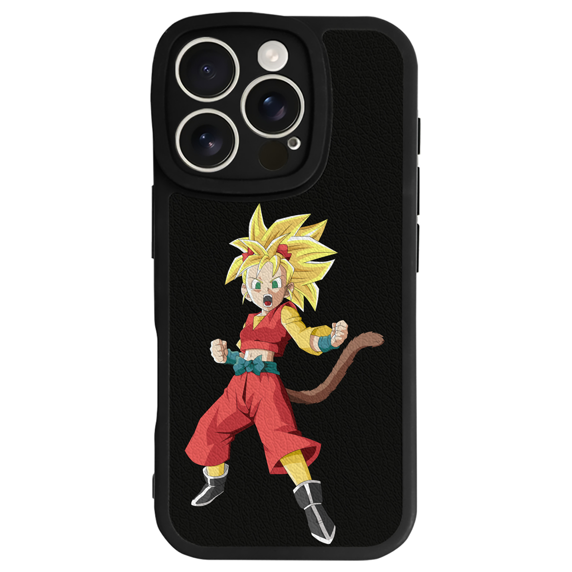 （画像用） ドラゴンボール カリフラ DRAGON BALL Caulifla 【iPhone 16シリーズ対応】シリコンスマホケース（レザー調） 材質：シリコン